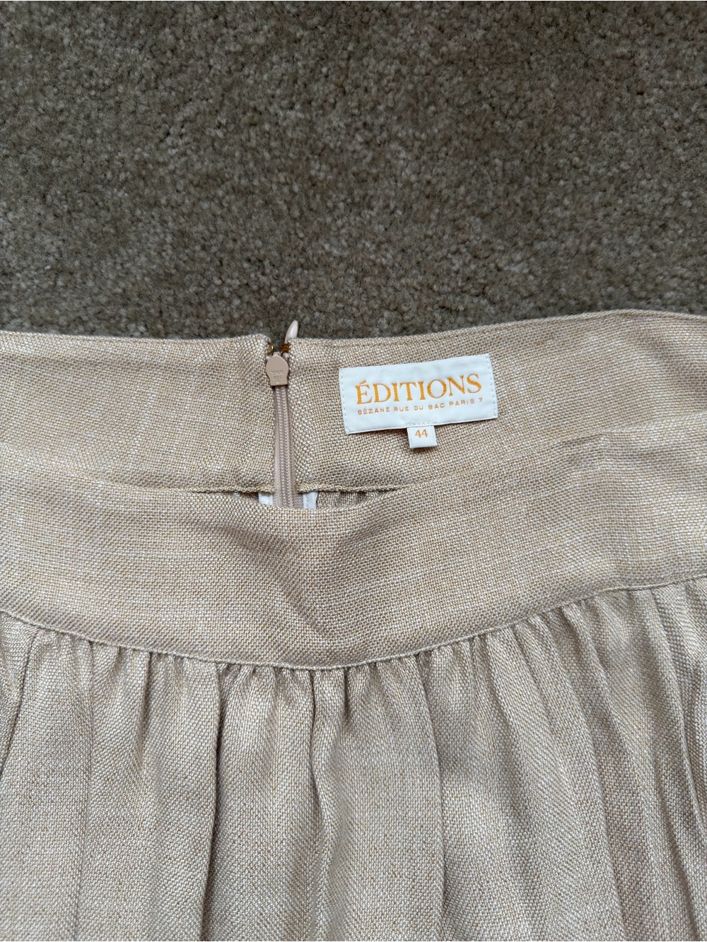 Sezane Sophie Midi Skirt Light Beige - Picture 5 of 8